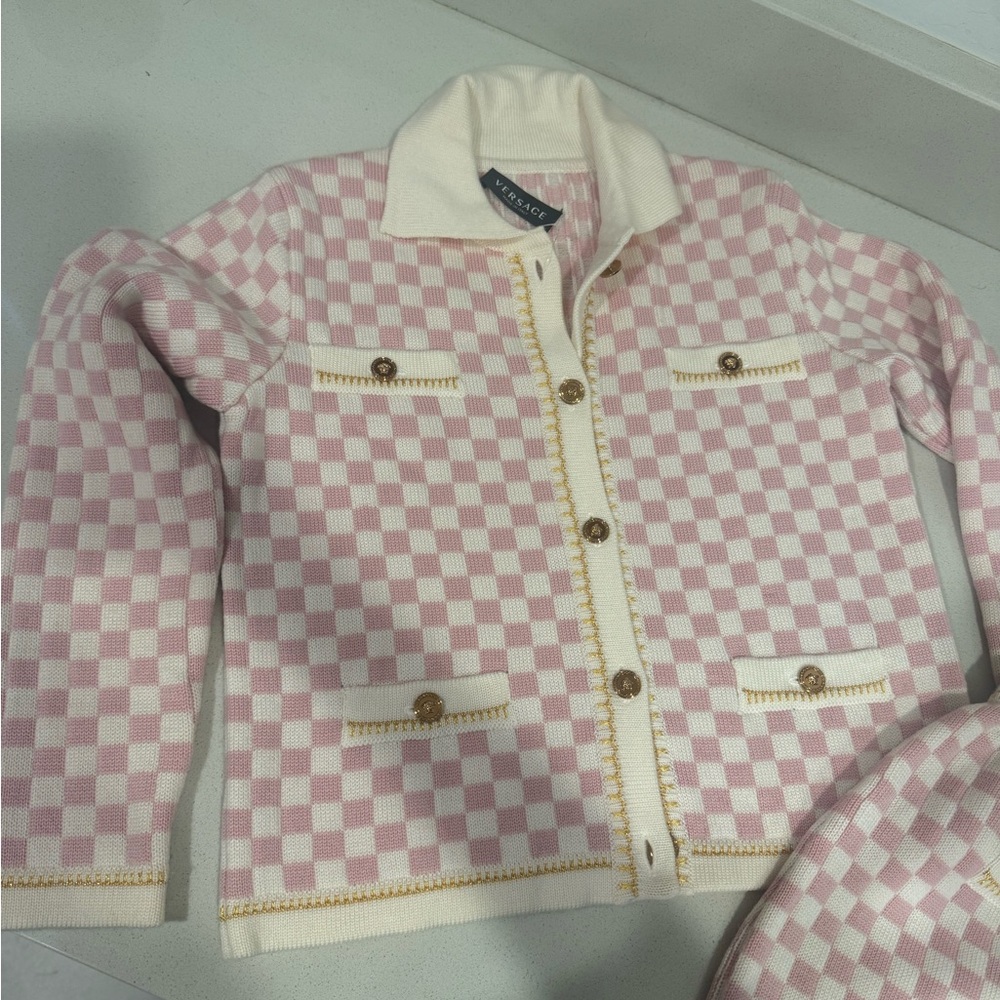 Versace Checkered Wool Set - image 5